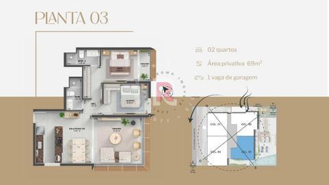Apartamento à venda em Guarapari, Praia do Morro, com 2 quartos, com 69 m², Breeze Bacutia